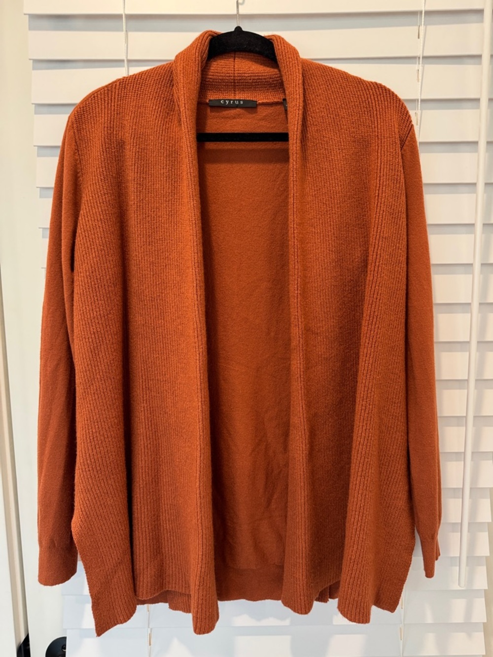 NWT Open Front Cardigan Sweater Rust Color Women’s Small By Cyrus Soft Cozy New